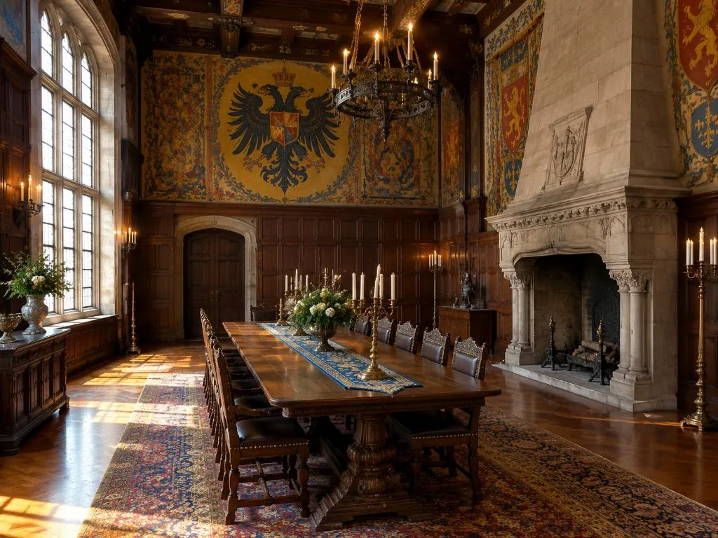 Der Kaisersaal und seine Wandmalereien im Schloss Haut-Koenigsbourg